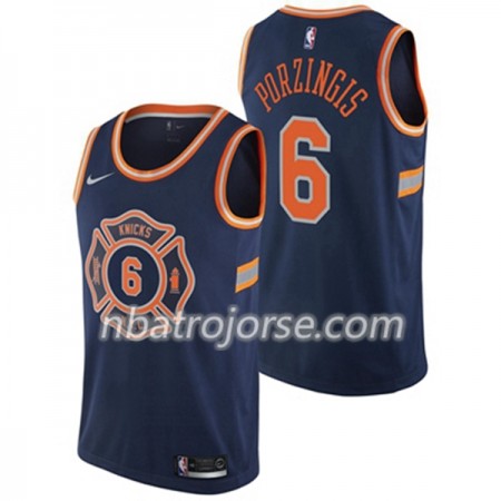 Män New York Knicks Tröja Kristaps Porzingis 6 Nike City Edition Swingman